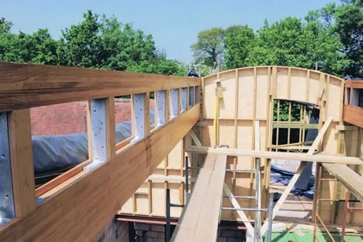 timber framing for cow shed conversion