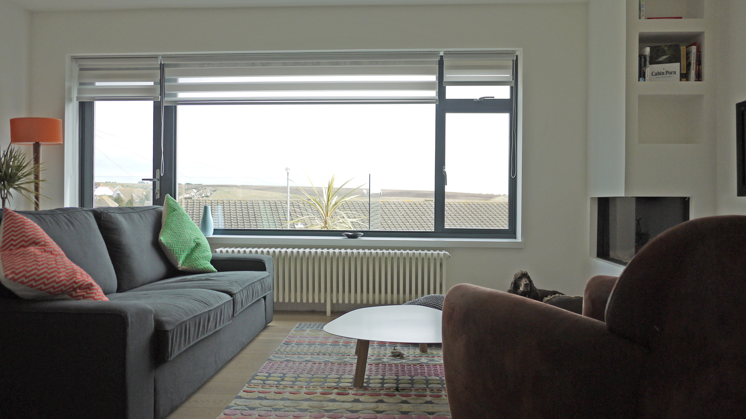 living room with views across the South Downs