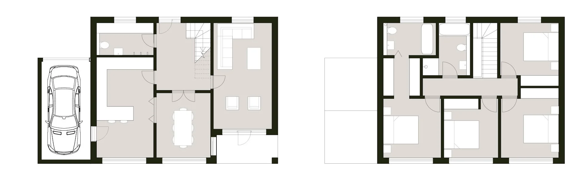 four-bedroom home floor plans