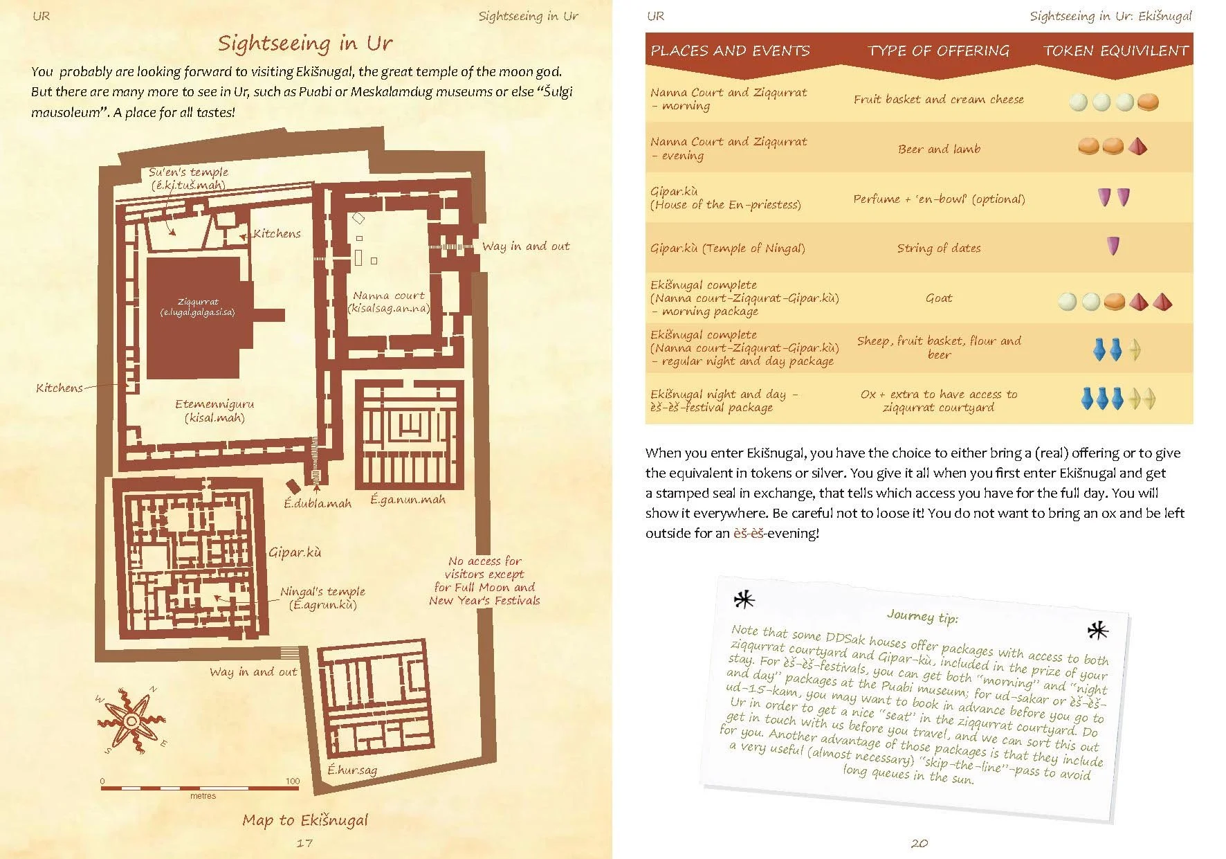 Pages from children's illustrated guidebook to ancient Ur
