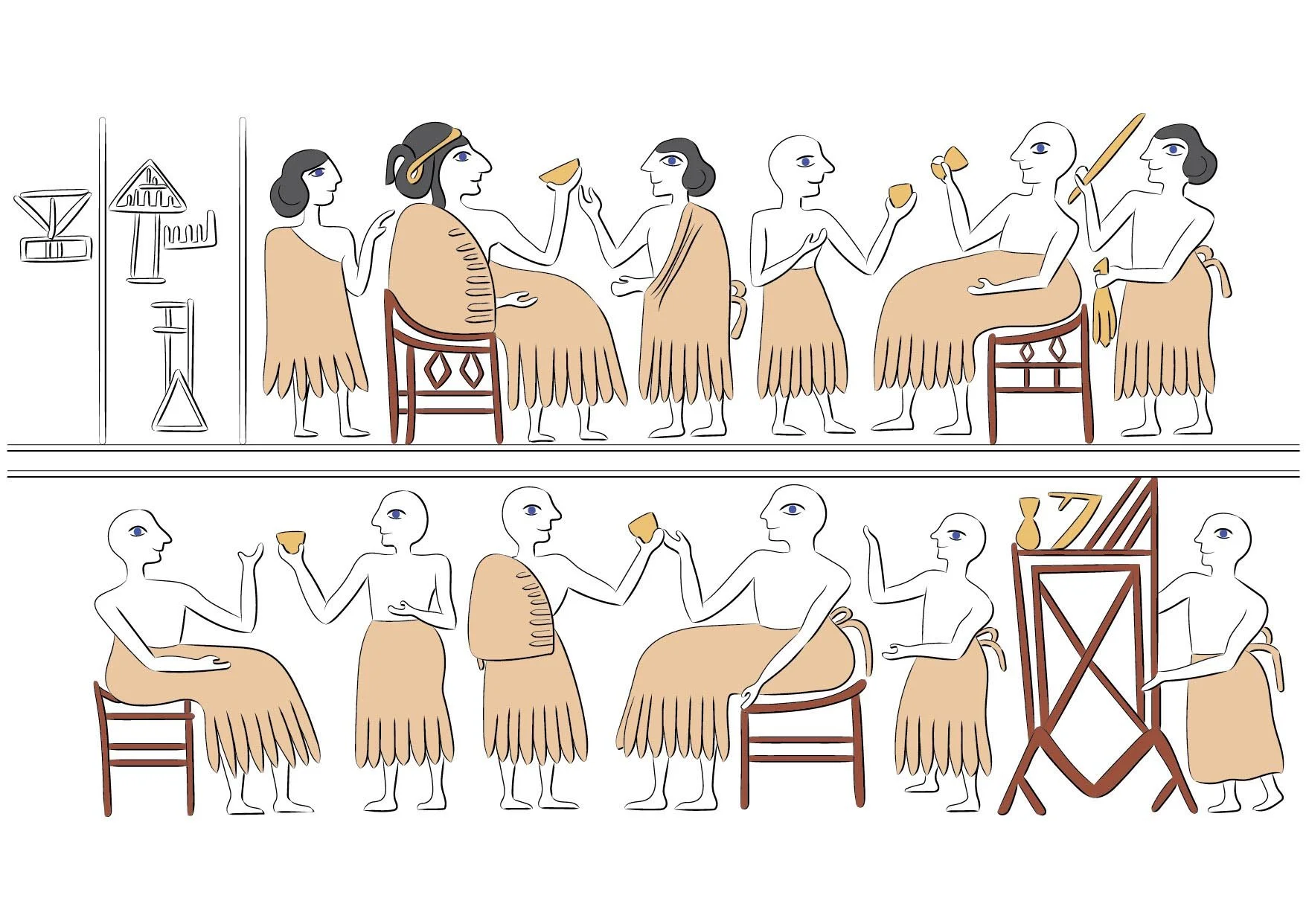 Illustration of ancient Sumerian cylinder seal