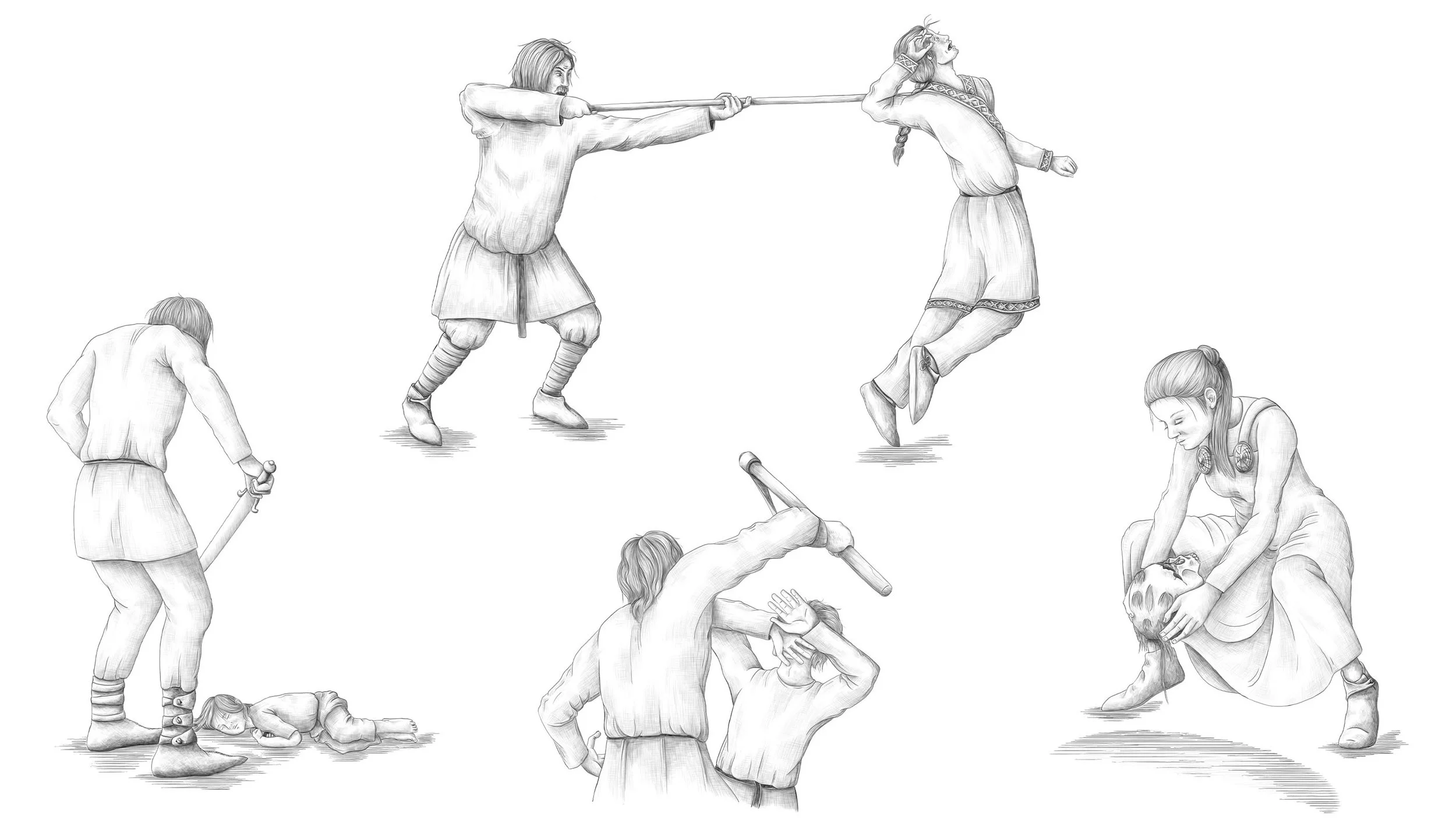 Illustrations of Iron and Viking Age violence