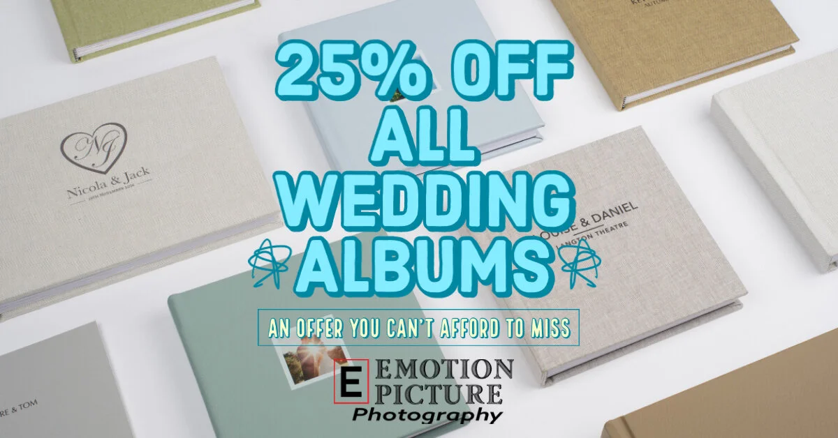 25% OFF ALL WEDDING ALBUMS AND PHOTO BOOKS