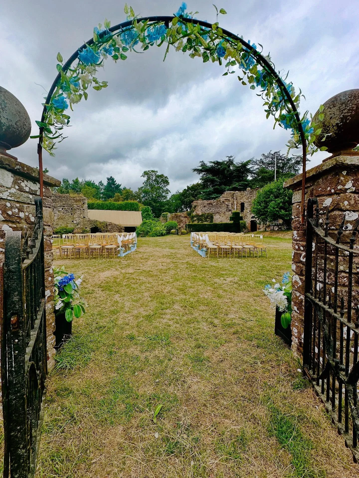 The magical venue of Usk castle for today&rsquo;s magical wedding.