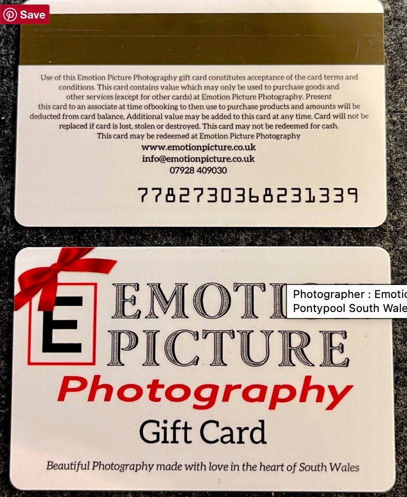 emotion picture photography gift card