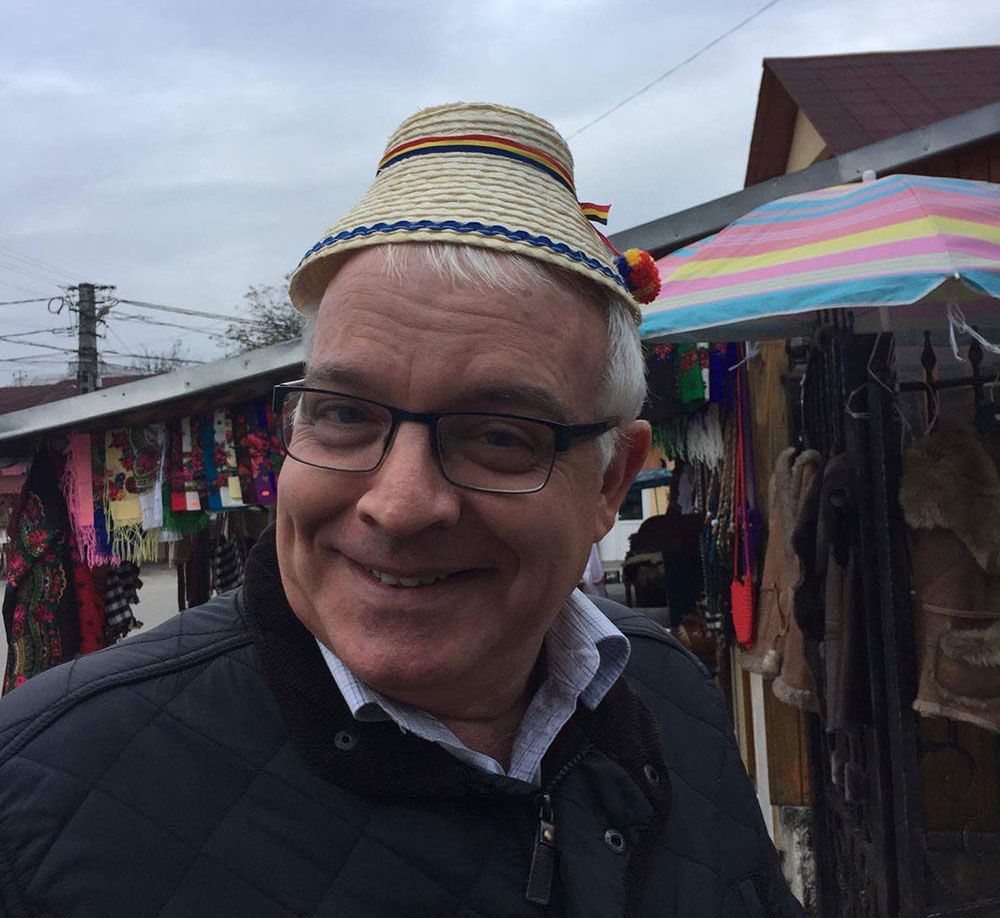 Joe Glackin visits Romania's Merry Cemetery