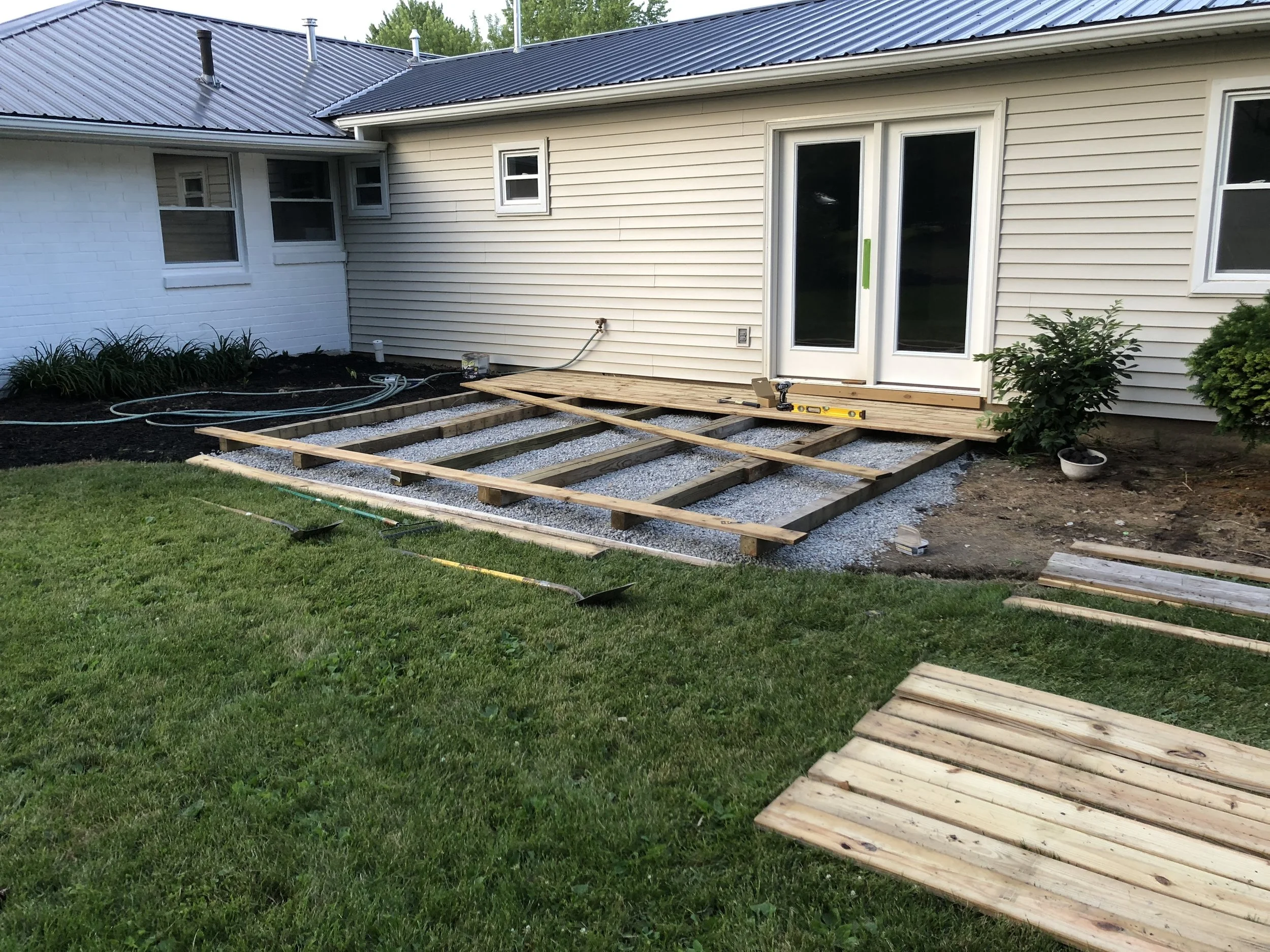 we started the patio