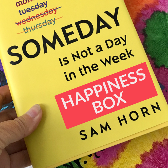 The HAPPINESS BOX from Sam Horn's SOMEDAY is Not a Day in the Week Book