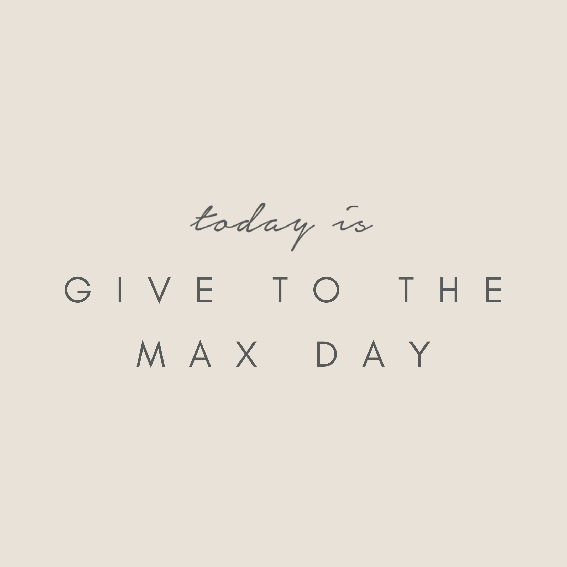 Give to the Max day is November 19, 2020!