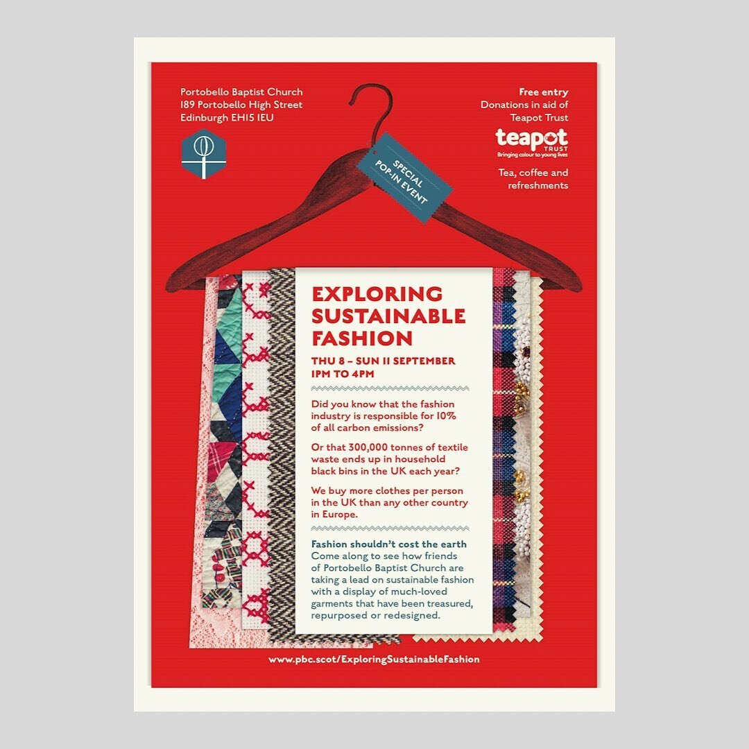 We are ~Exploring Sustainable Fashion~ through a fashion exhibition featuring treasured, repurposed, or redesigned garments. 

Intrigued? Come along 1-4pm Thursday-Sunday next week to find out more. 

Entry is free, but donations in aid of @teapottru
