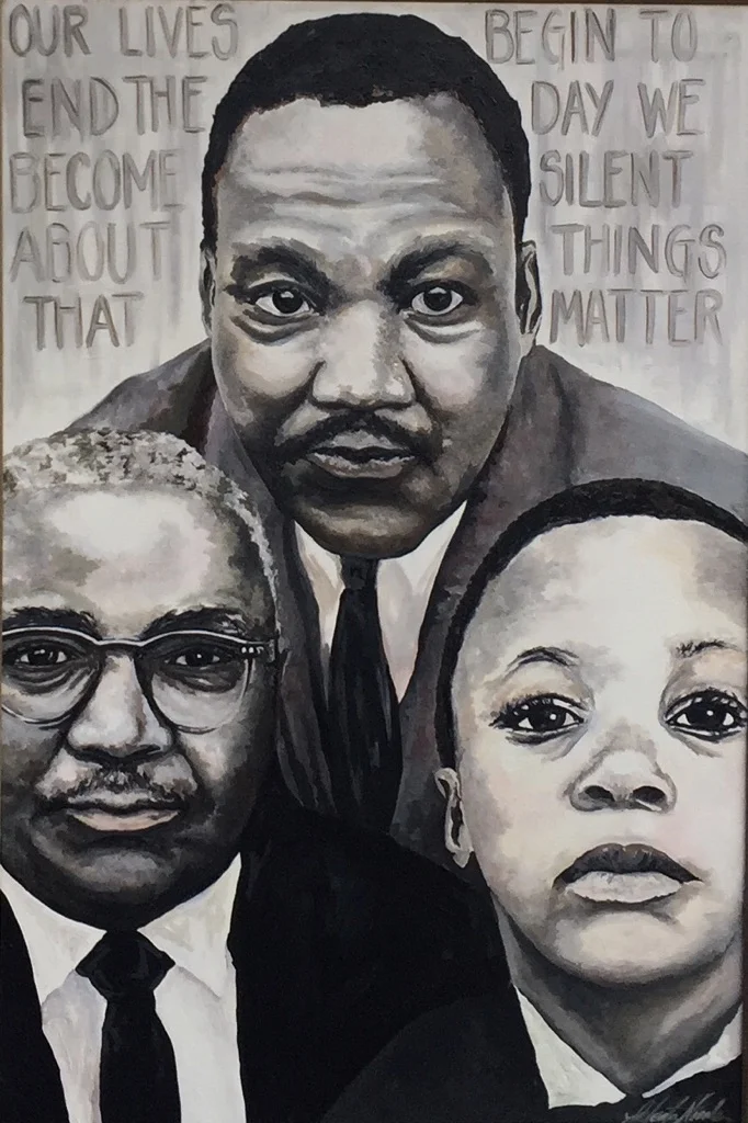 Jeleata Nicole, 3 Generations of the Kings, oil painting. Courtesy of City of Philadelphia Office of Arts, Culture and the Creative Economy