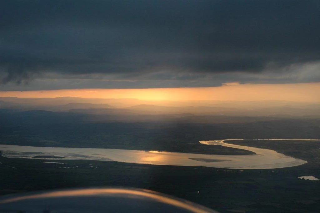The river Severn and Welsh mountains nearby.