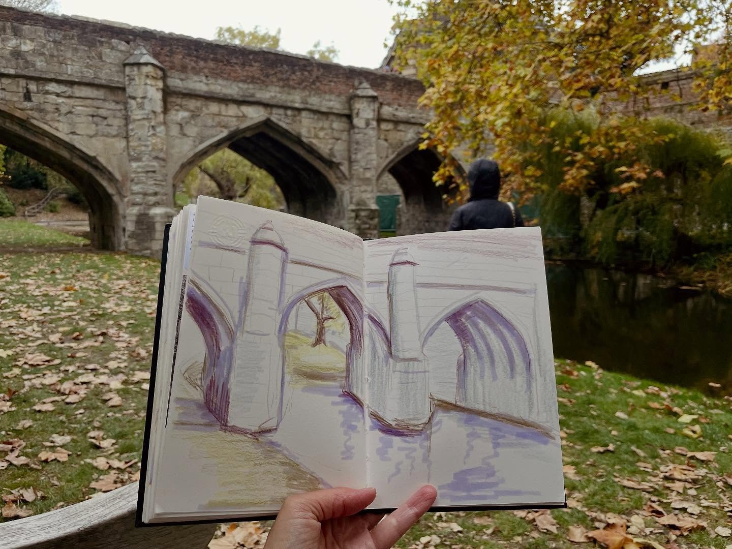 #sketchbook #illustration #colouredpencil #elthampalace #bridgeart