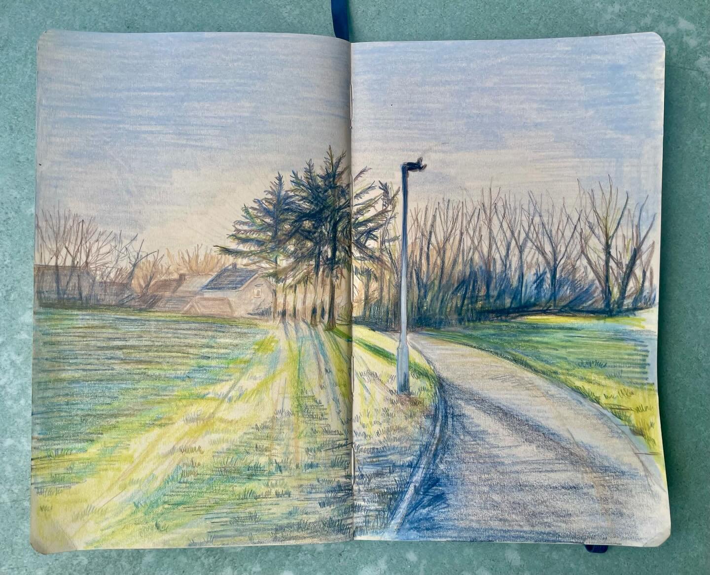 Christmas sunset
.
.
.
#drawing #sketchbook #coloredpencil