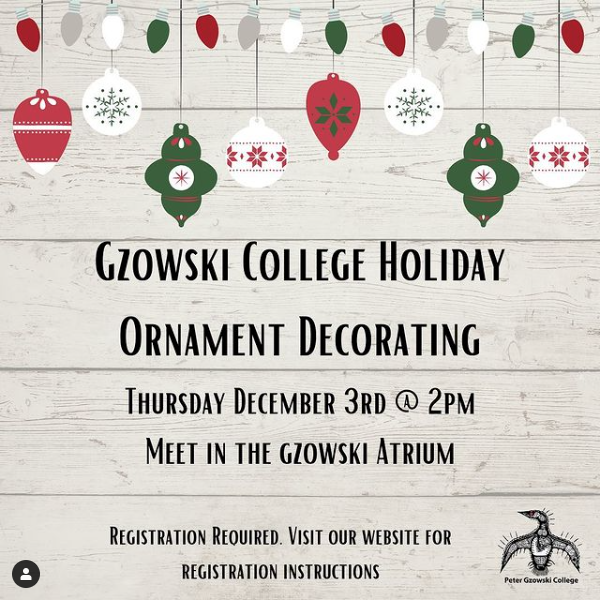Gzowski College Holiday Ornament Decorating