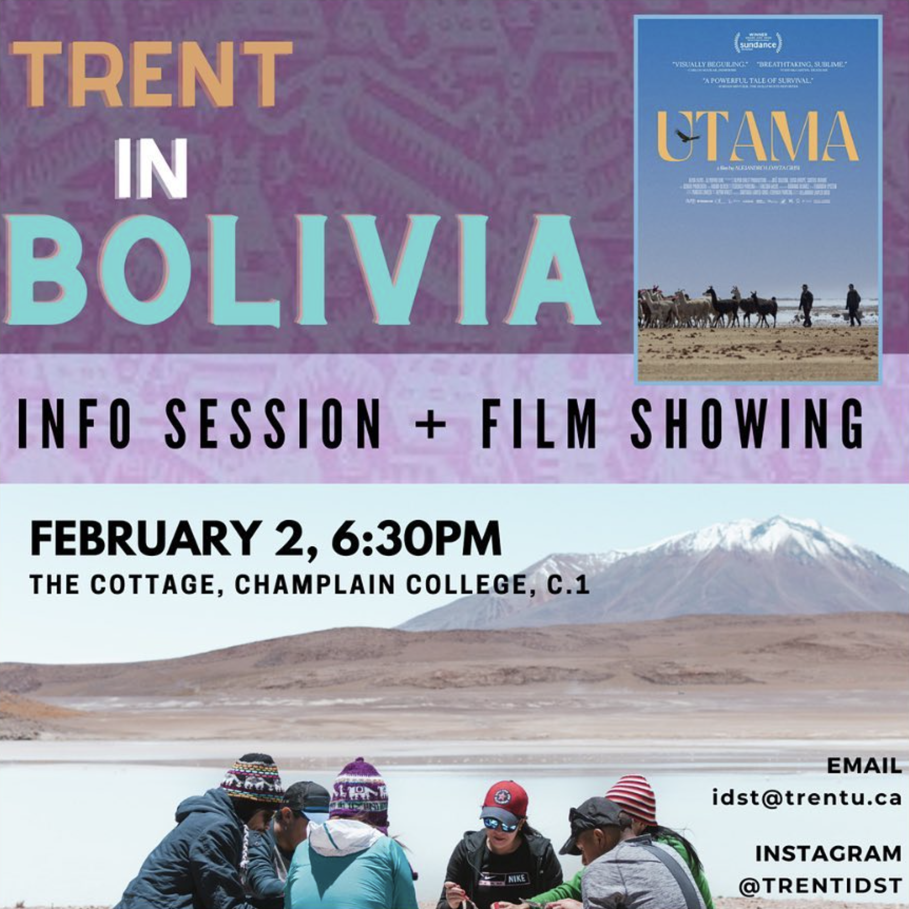 Trent in Bolivia Info Session + Film Showing