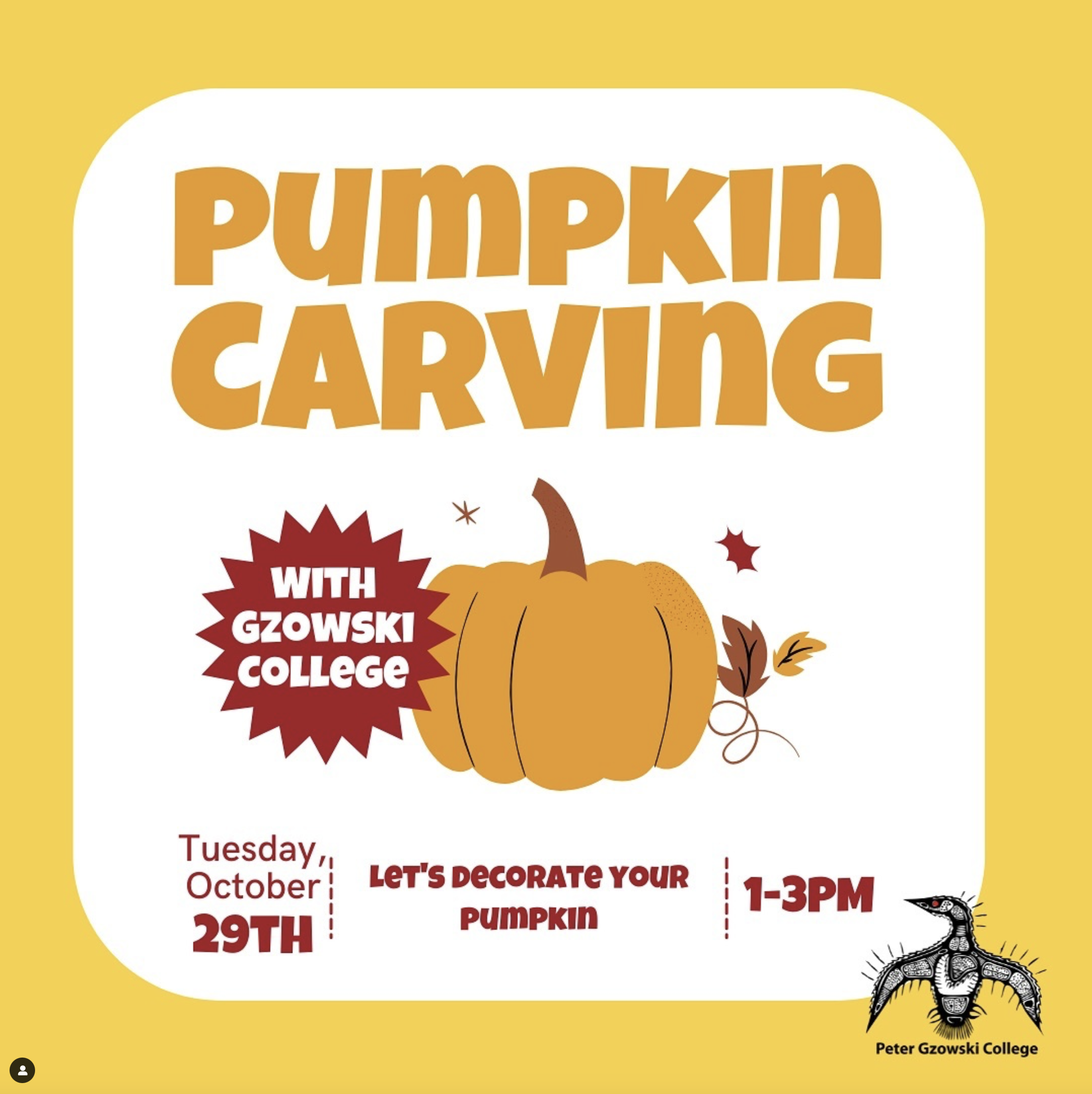 Pumpkin Carving with Gzowski College