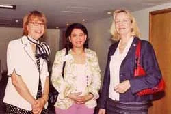 Daughter (center) of former Cyprus President, Keri Klerides; a Medical doctor from Morocco and WFWPI UN representative.