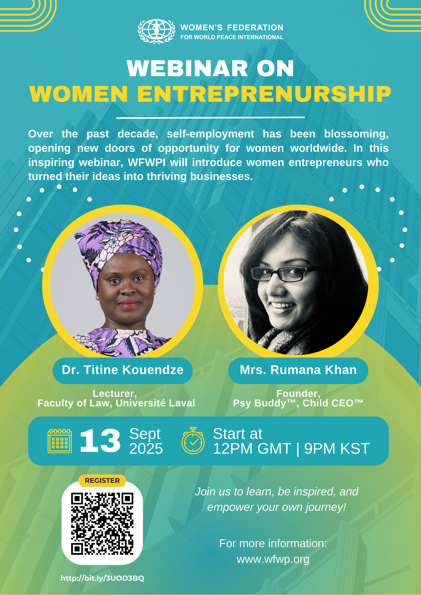 Join WFWPI Webinar on Women Entrepreneurship