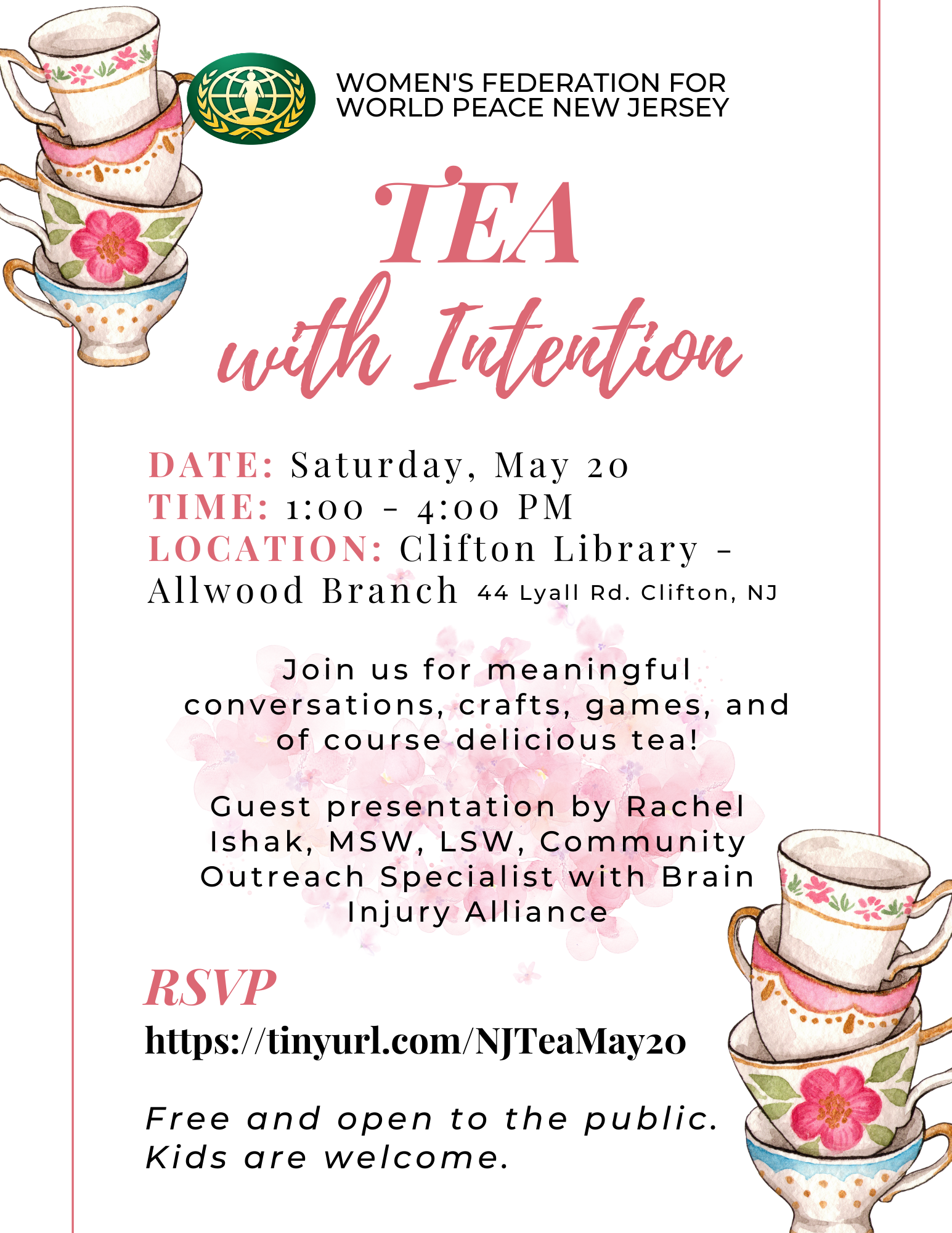 WFWP NJ: Tea with Intention — Women's Federation For World Peace ...