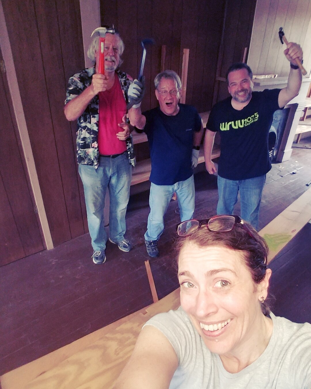 Dave and Jen rehabbing at Church.JPG