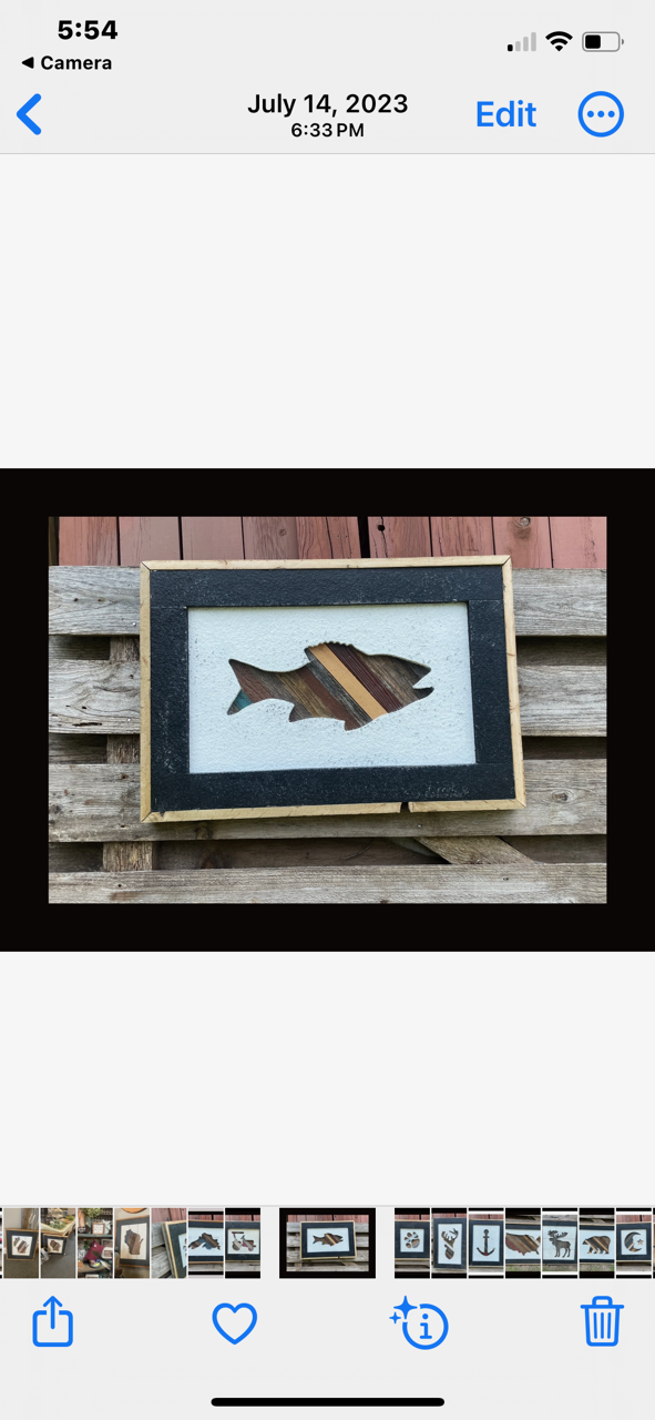 Fish 2-dimensional wood