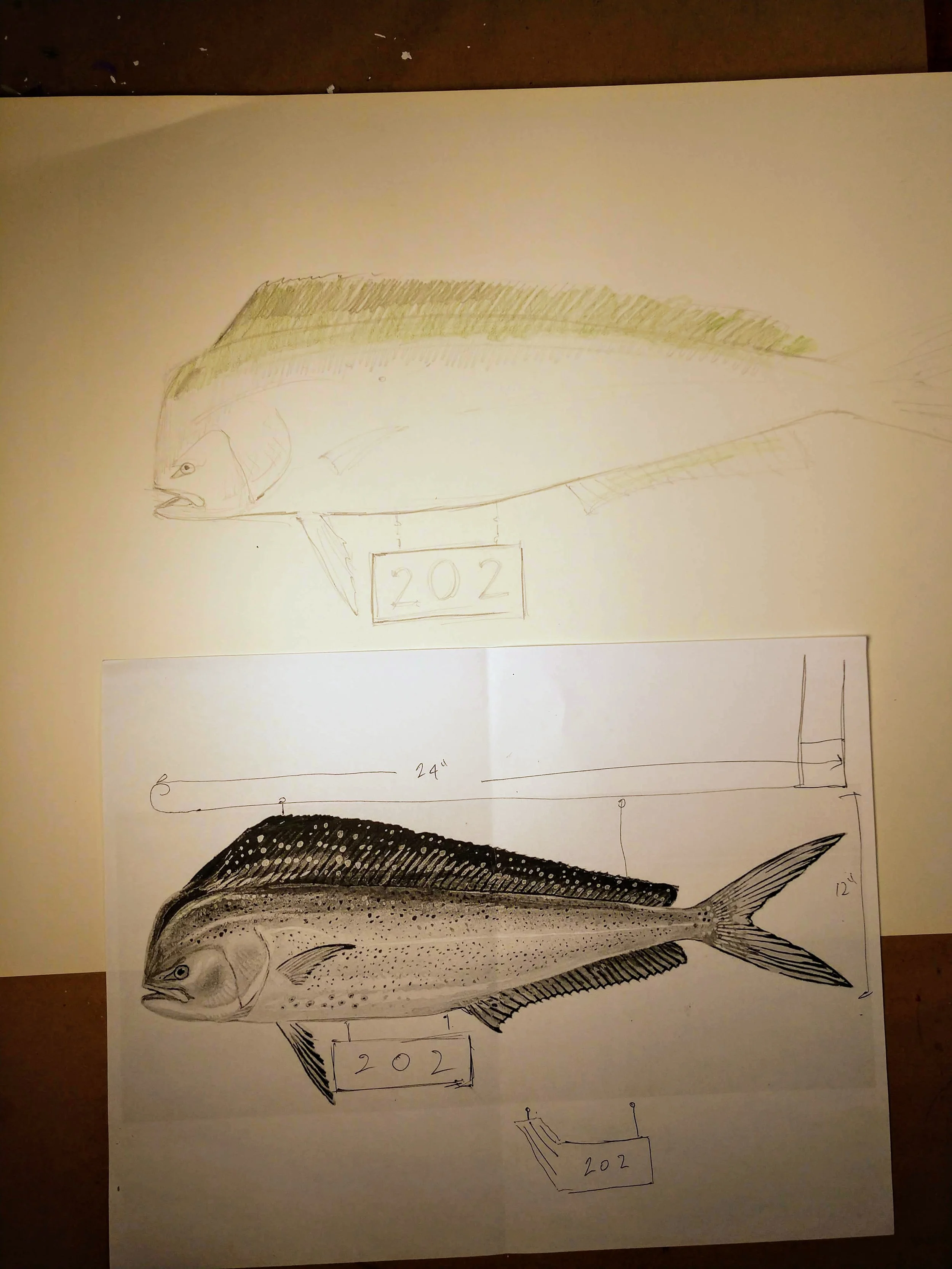 This was one of my first ideas about combining the hanging number plate with that big powerful fin. Additionally there was a concern that the fin all alone would be especially susceptible to being broken.