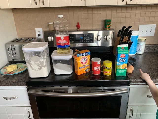 All of your ingredients. And as my kids always say “Don’t forget the eggs!” (common mishap in my life hahaha)