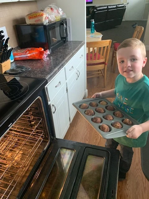 In they go! I underbake by about 2 minutes.