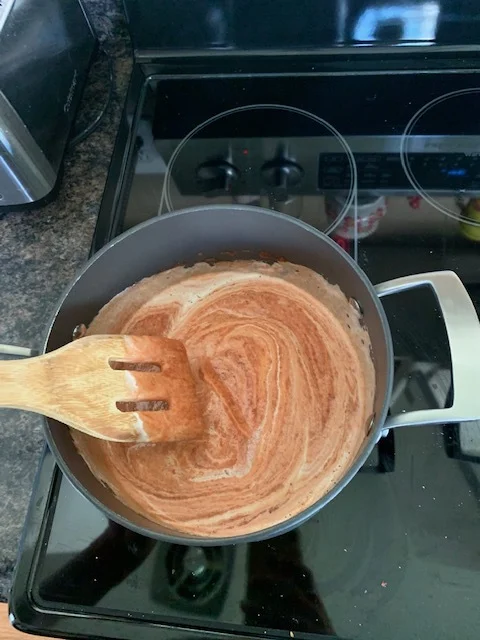 This deliciousness is what your sauce will begin to look like. Keep up the good work!