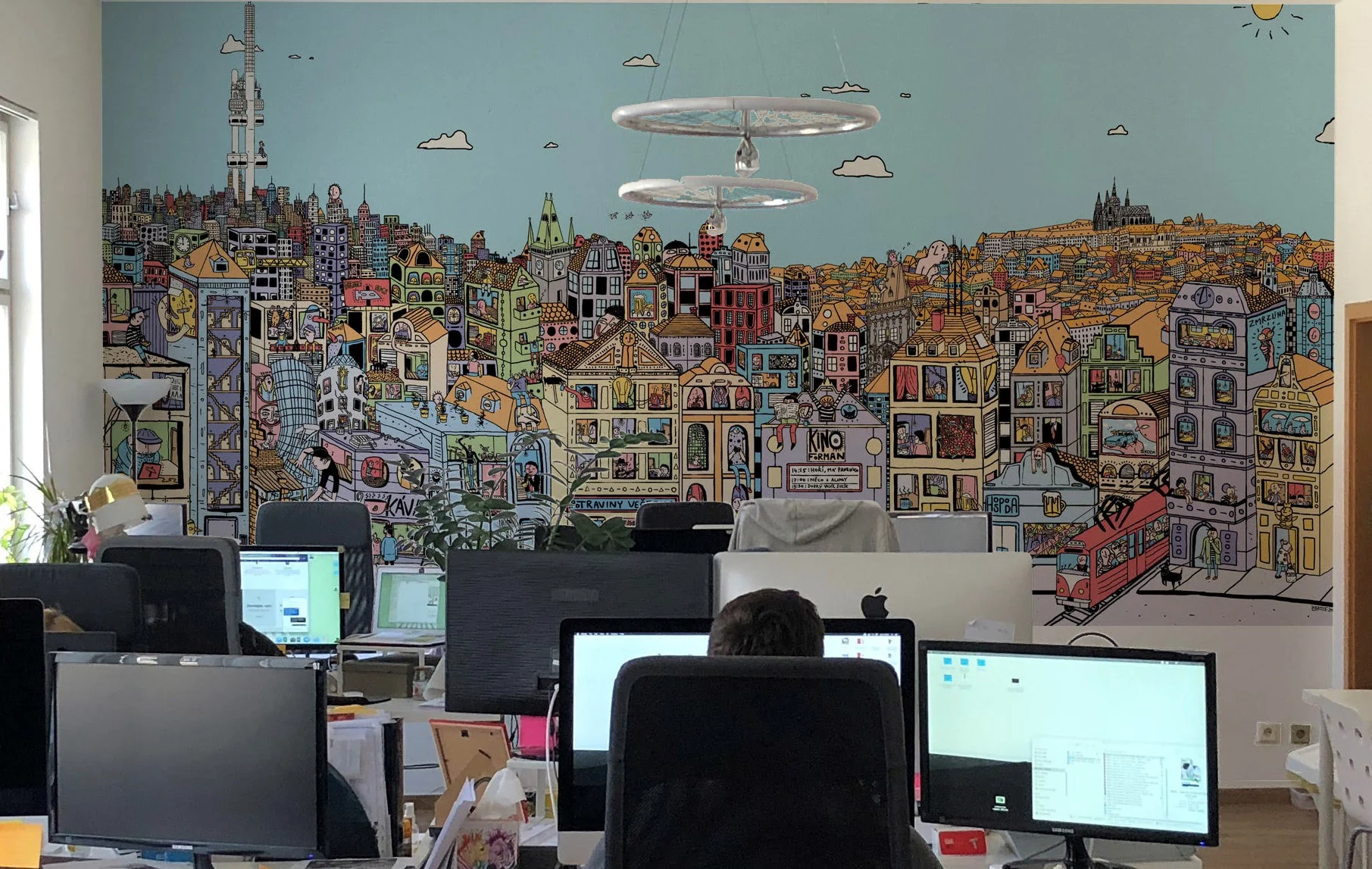 Prague - on the office wall