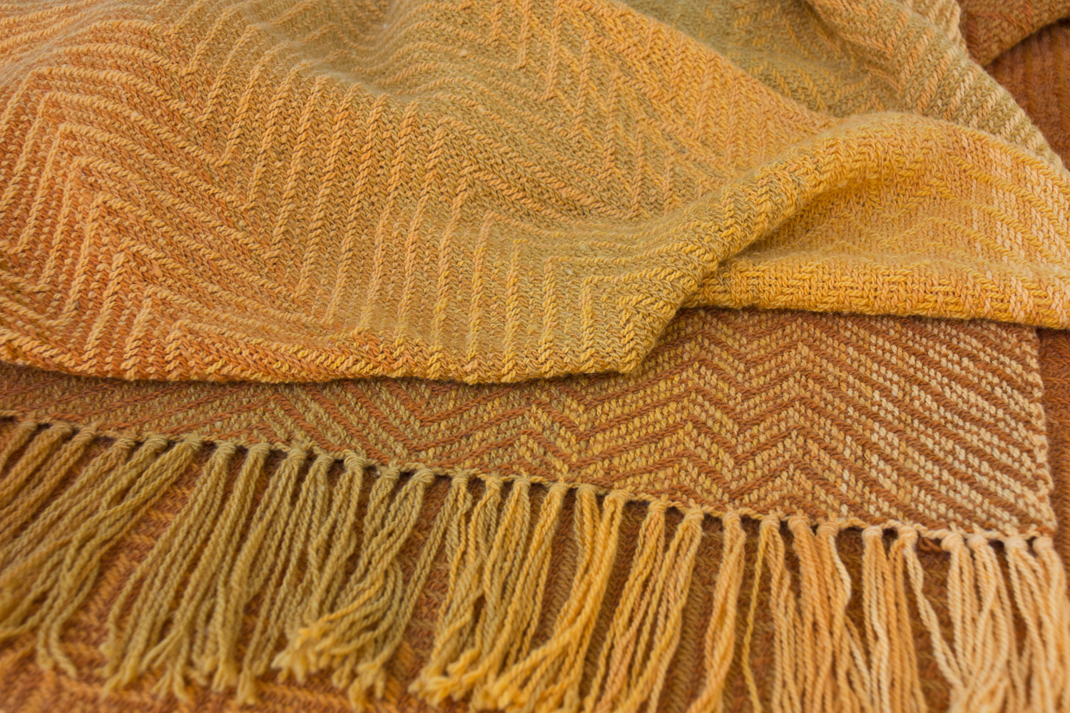 Handwoven wool shawl