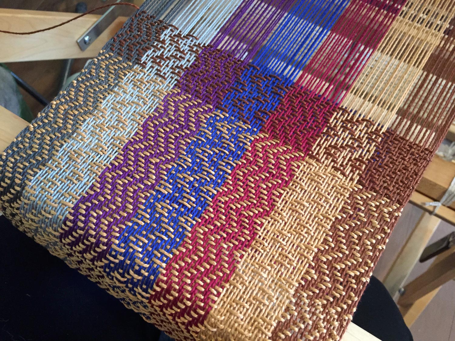 color on the loom weaving class
