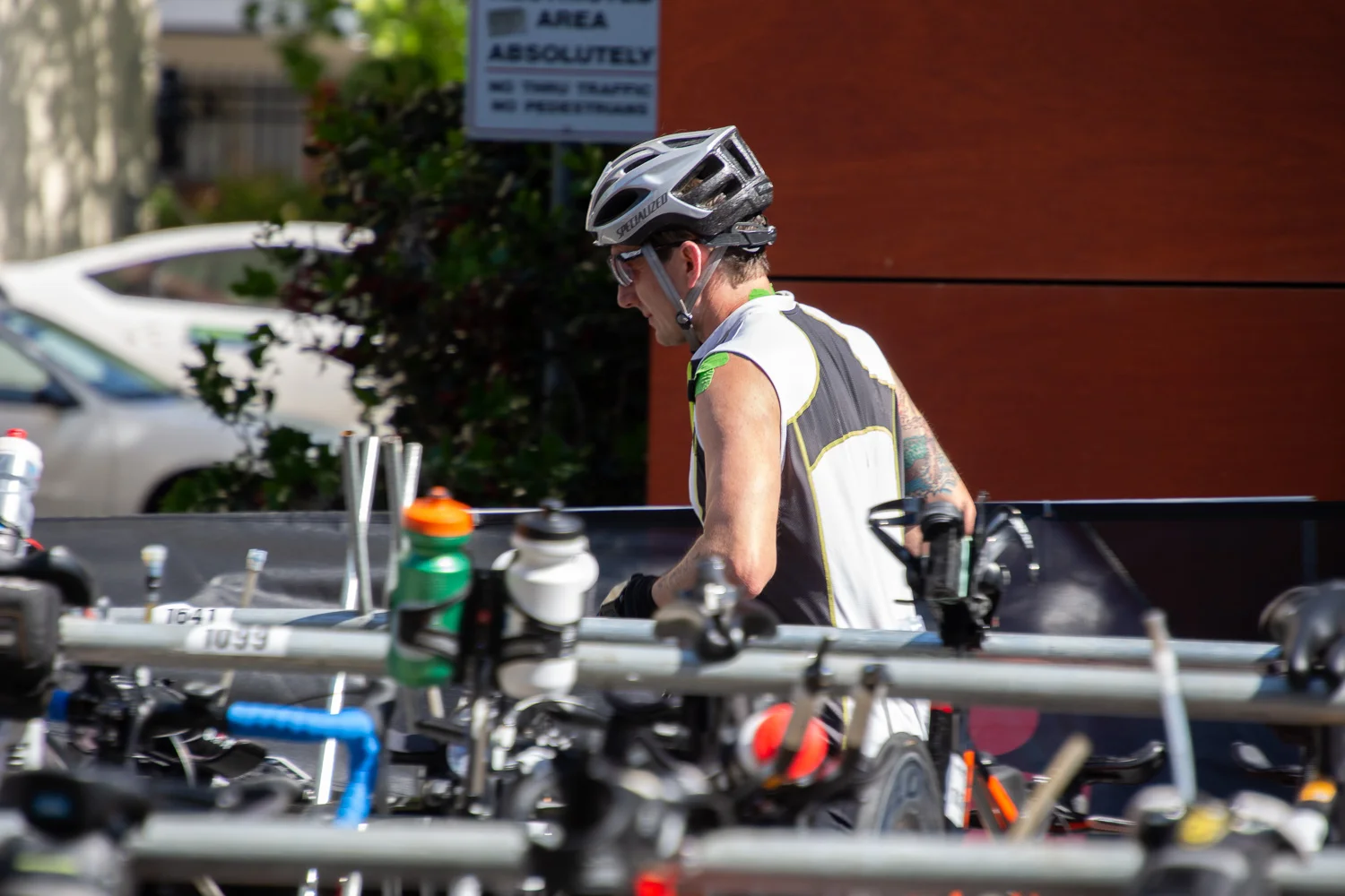 Bike/run transition at Ironman Santa Rosa 2019