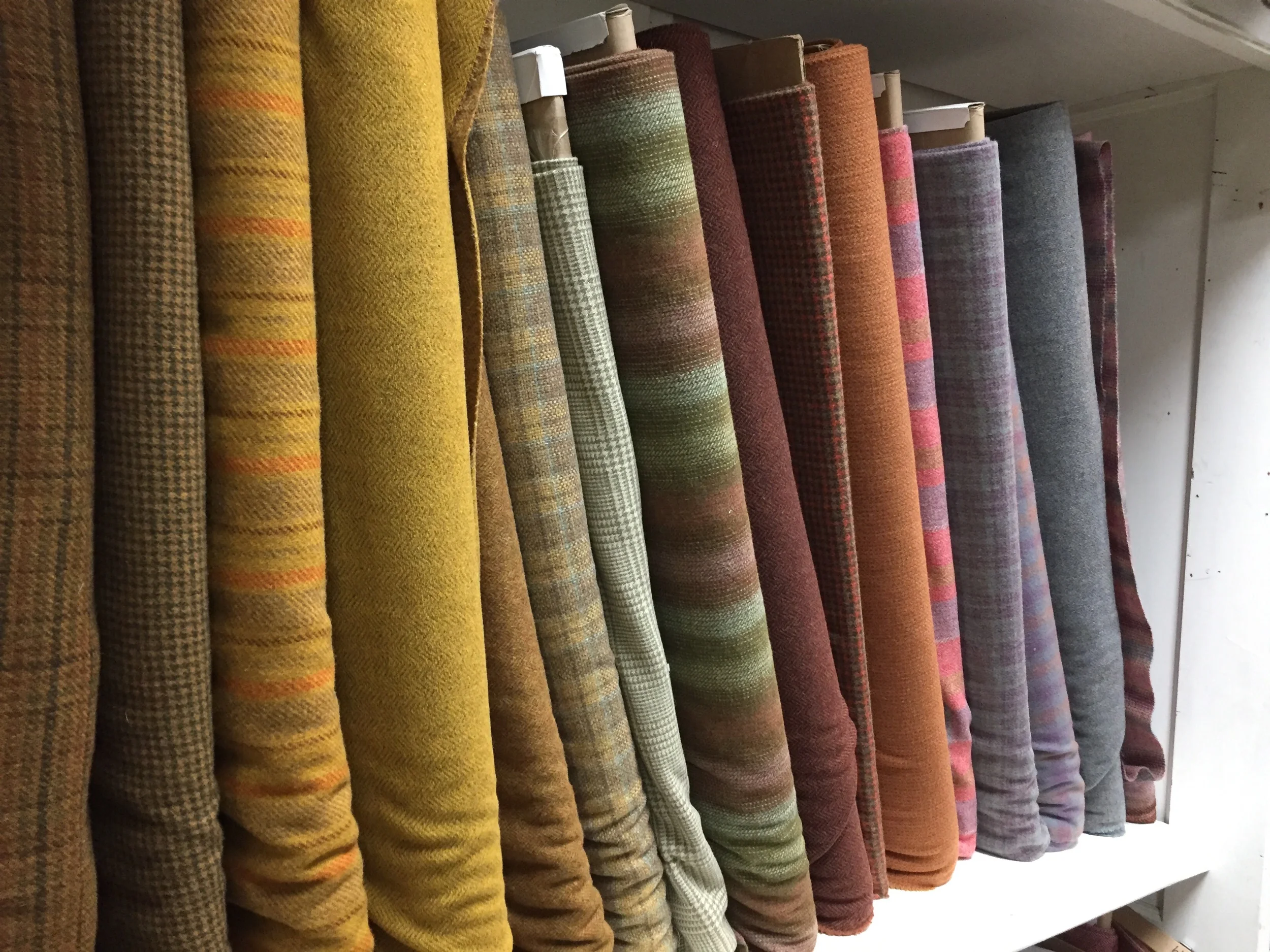Wool fabric at the plaid sheep in berlin, ohio