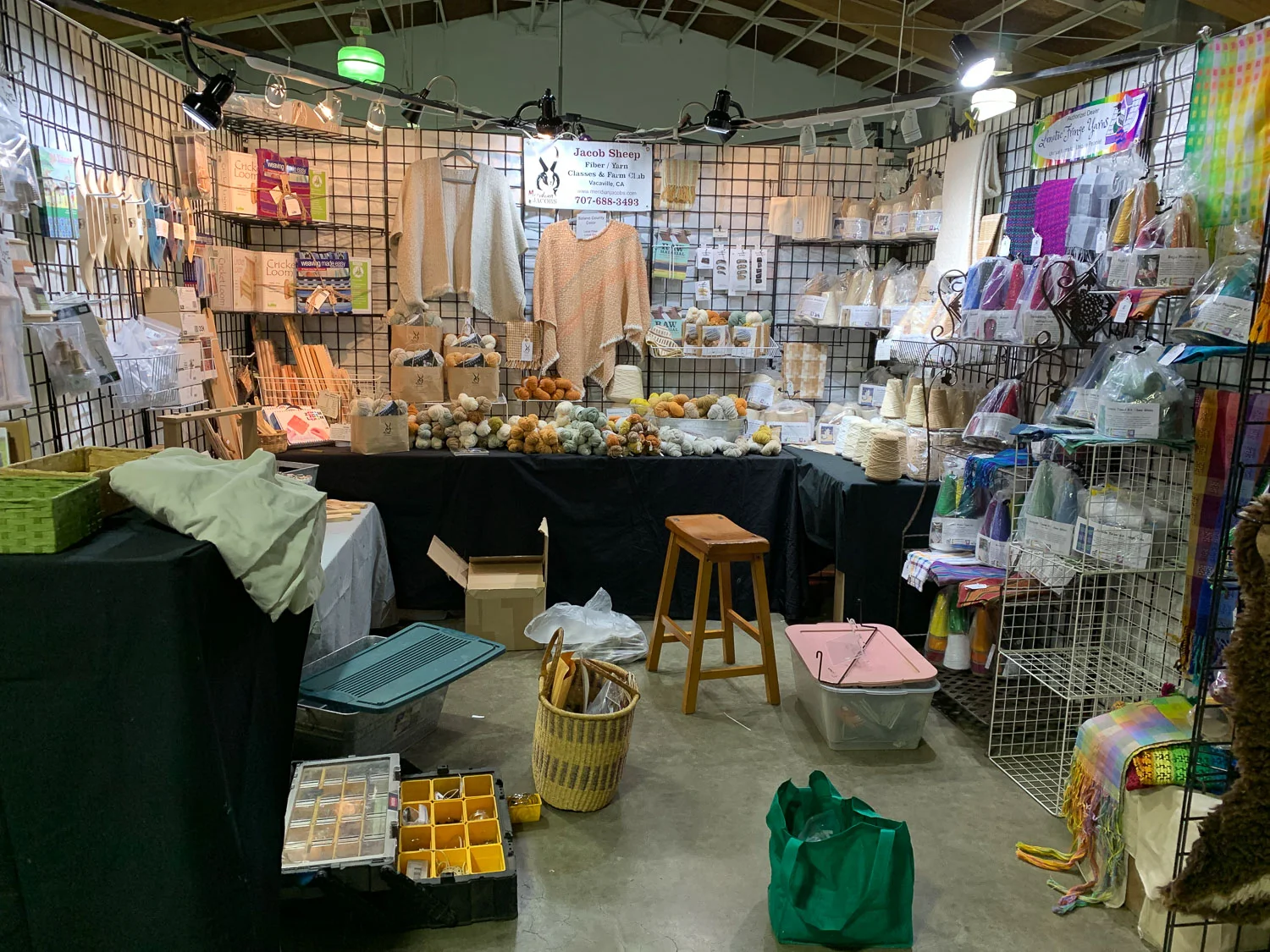 Lambtown vendor booth being set up.