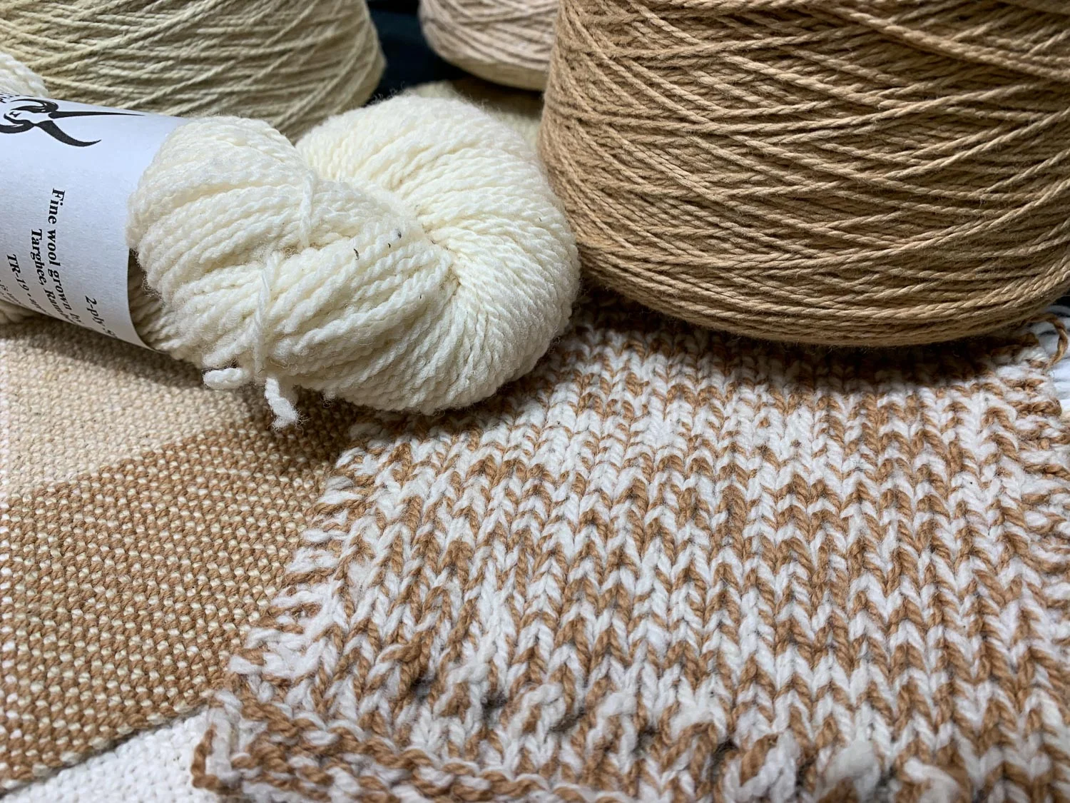 lunatic fringe naturally colored cotton knit with wool