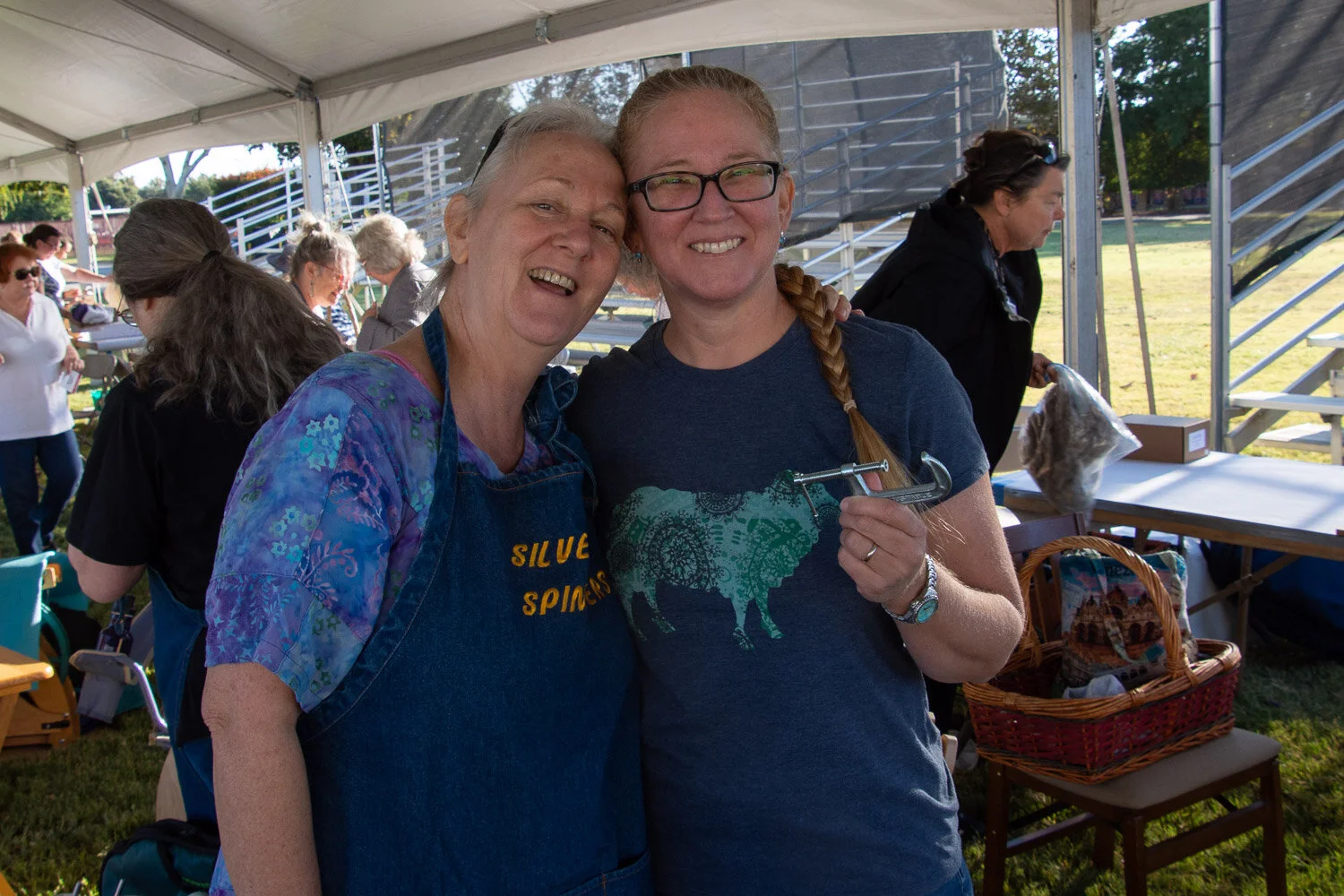 Sheep-to-shawl team members
