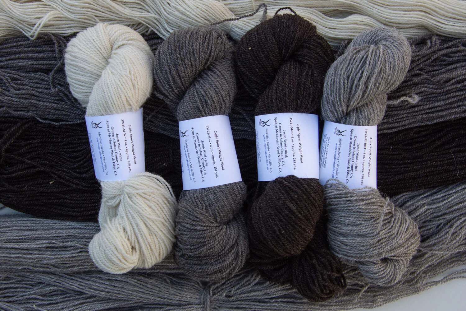 Jacob 2ply sport weight yarn — Meridian Jacobs