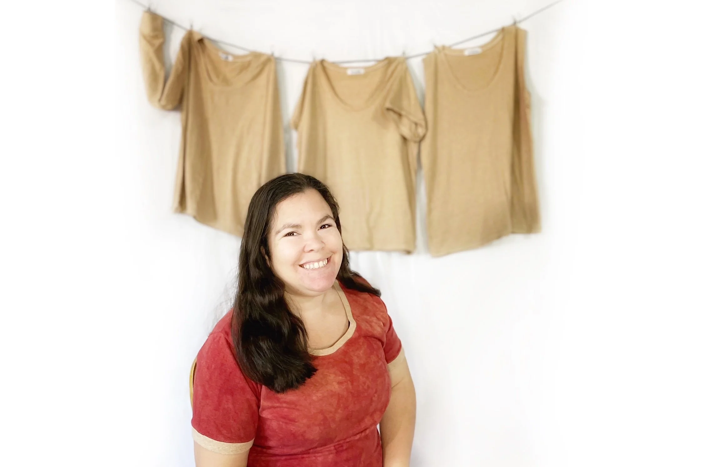 Gynna Clemes and her FoxFibre  t-shirts