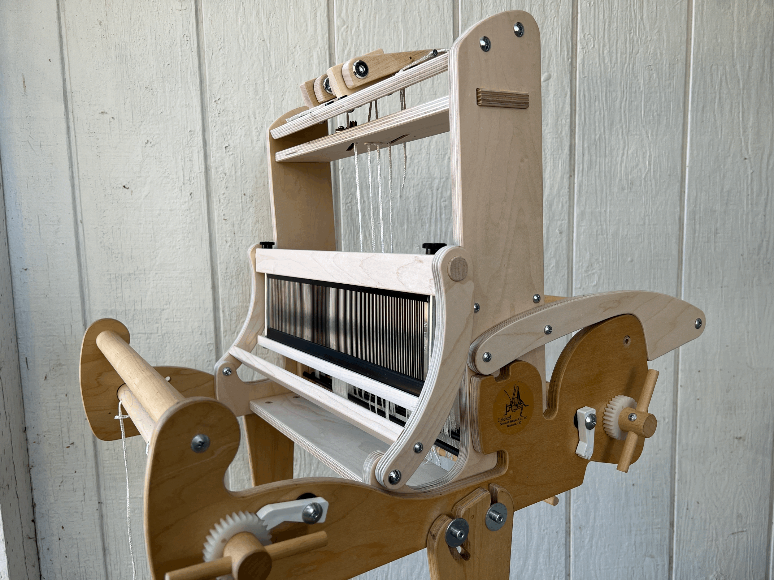 Quartet loom on the Cricket loom to make it 4-shafts.