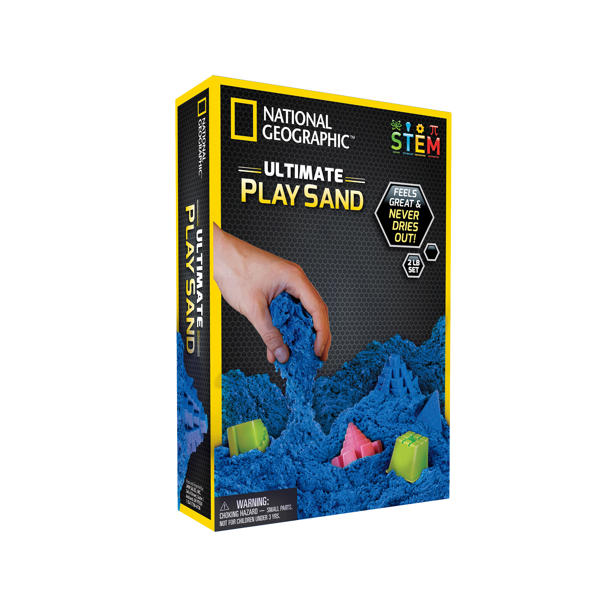 National Geographic Green Kinetic Play Sand STEM Educational Activity for Kids 
