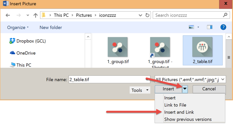 Insert-Pictures-Insert-and-Link-option