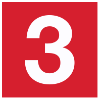 Red number 3 Icon