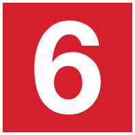 Red number 6 Icon