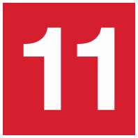 Red number 11 Icon