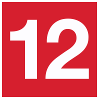 Red number 12 Icon
