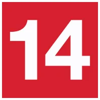 Red number 14 Icon