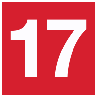 Red number 17 Icon