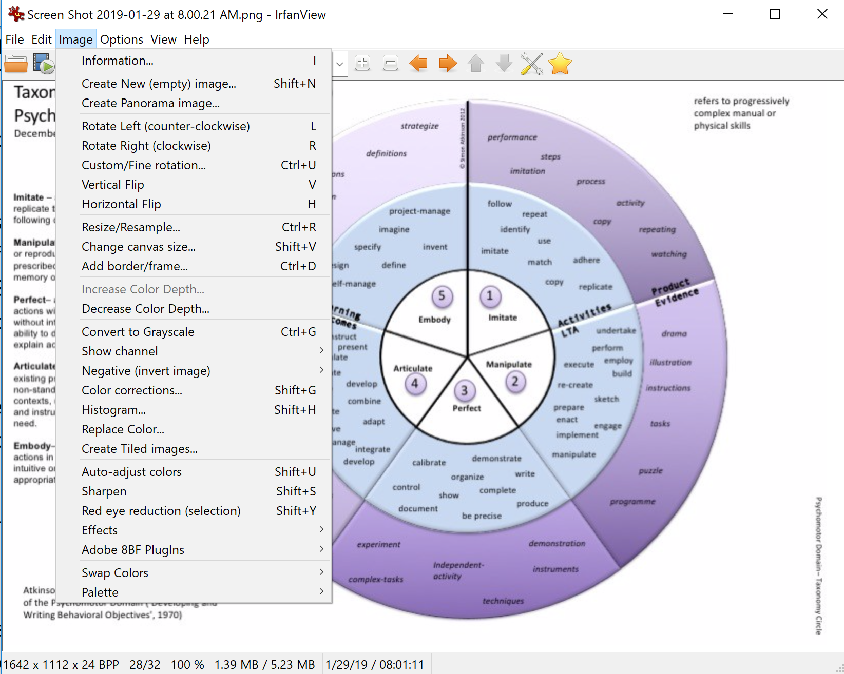 Screen shot using InfraView